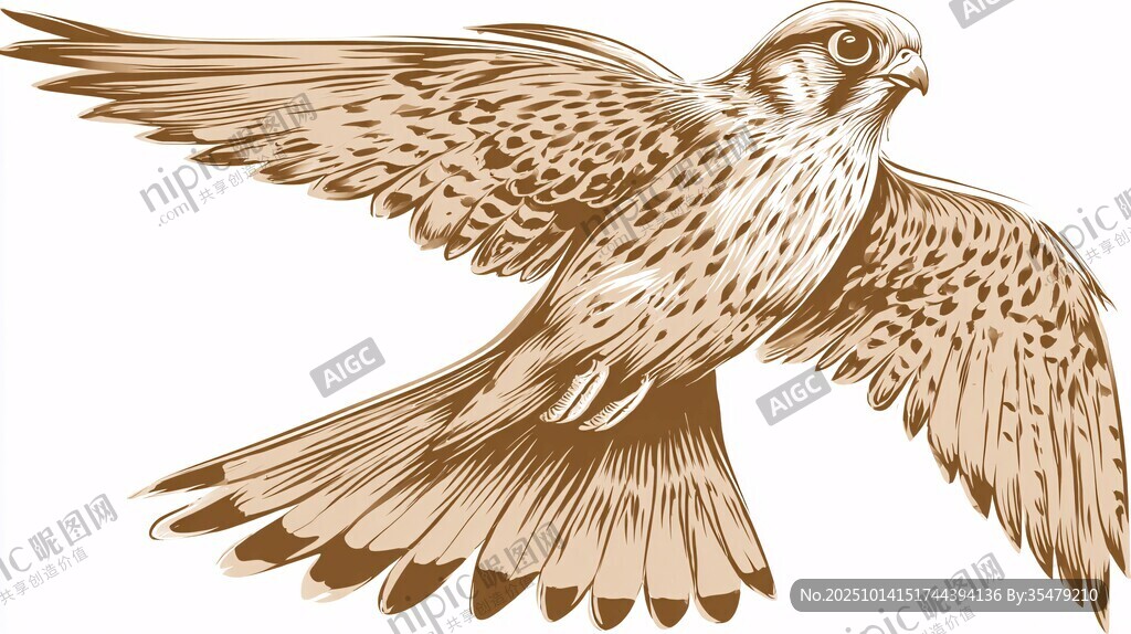 飛翔的鷹插畫