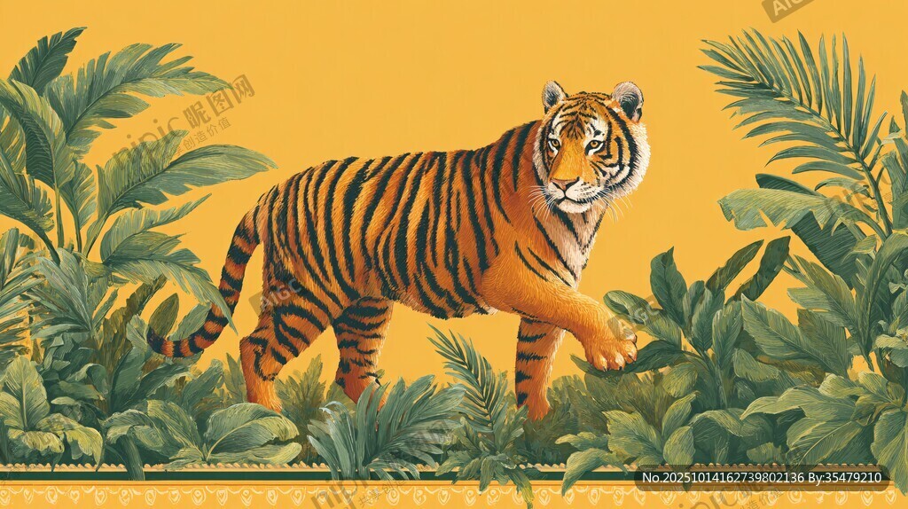 叢林中的斑斕猛虎