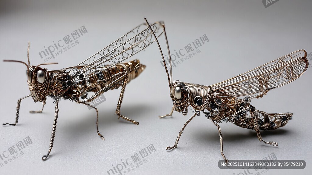 機械仿生蚱蜢模型展示