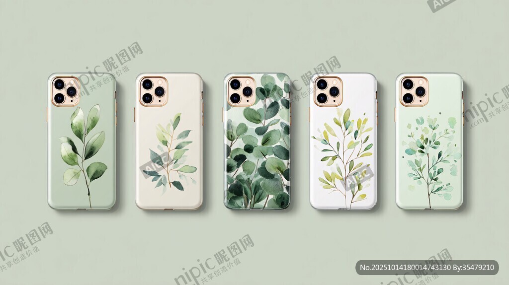 清新綠植風(fēng)手機(jī)殼展示