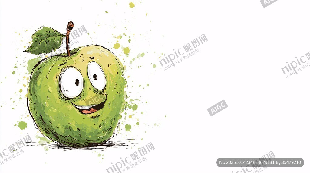 可愛青蘋果卡通形象