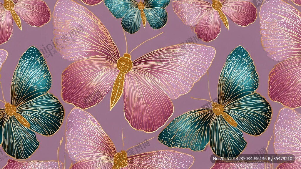 夢幻蝴蝶圖案 柔美浪漫風(fēng)