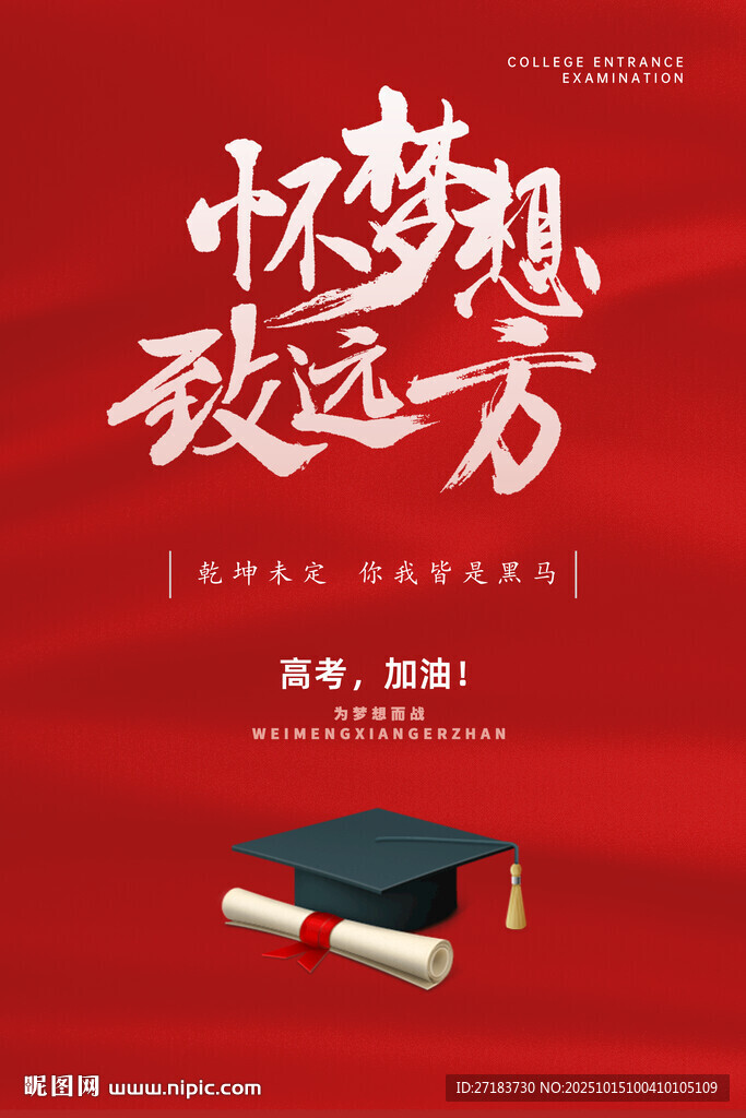 懷夢想赴遠(yuǎn)方畢業(yè)海報(bào)