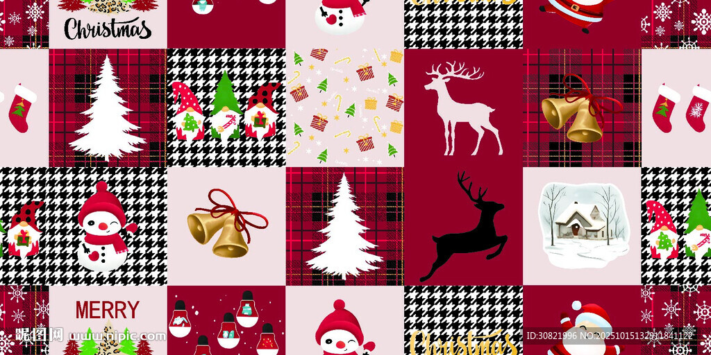 圣誕主題圖案拼接