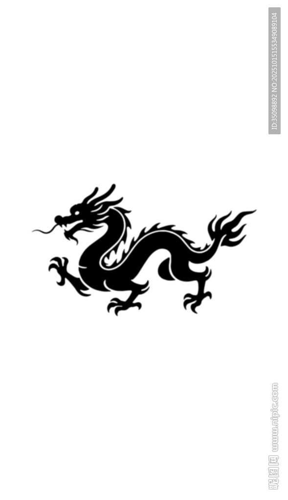 中式傳統(tǒng)黑龍圖案