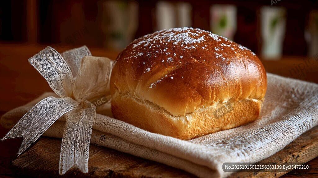 精致撒粉面包 優(yōu)雅擺盤