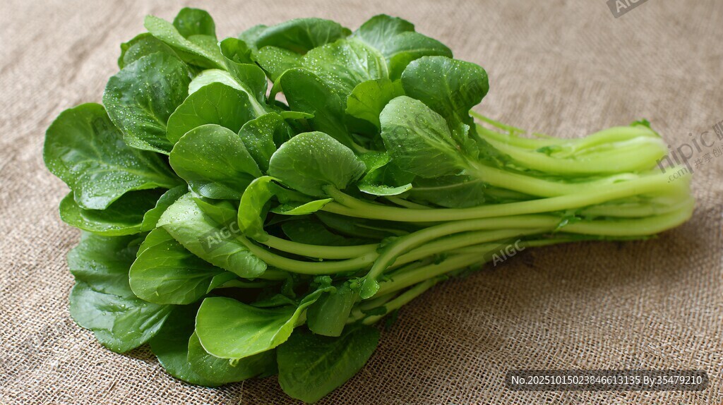 新鮮嫩綠雞毛菜