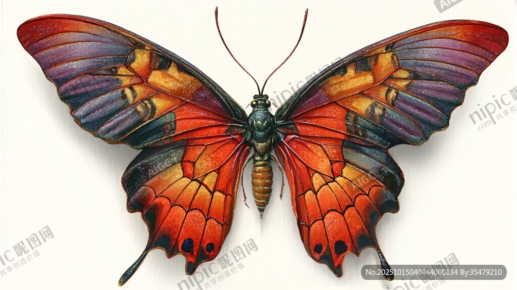 絢麗多彩蝴蝶特寫