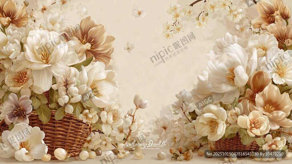 復(fù)古風(fēng)花卉裝點(diǎn)的夢(mèng)幻場(chǎng)景