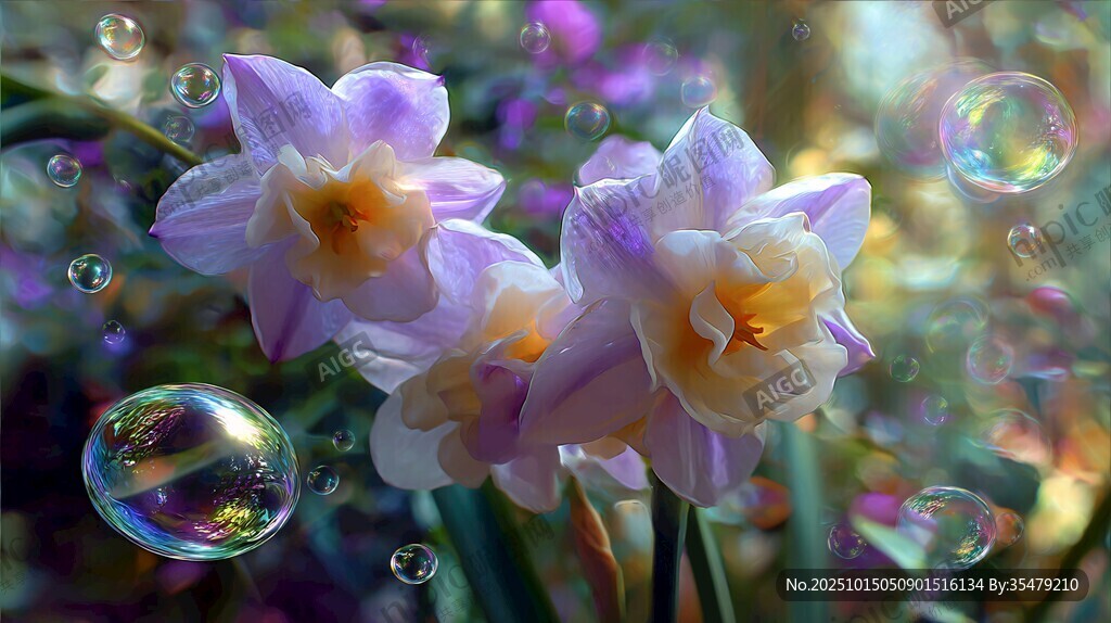 夢(mèng)幻水仙與靈動(dòng)泡泡