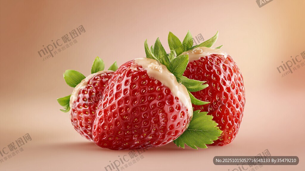 新鮮誘人的草莓特寫(xiě)