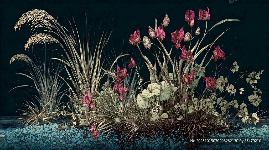夢幻水下花卉植物景觀