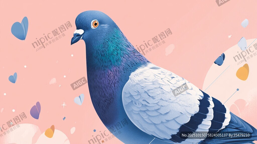 夢幻彩鴿與紛飛蝶影