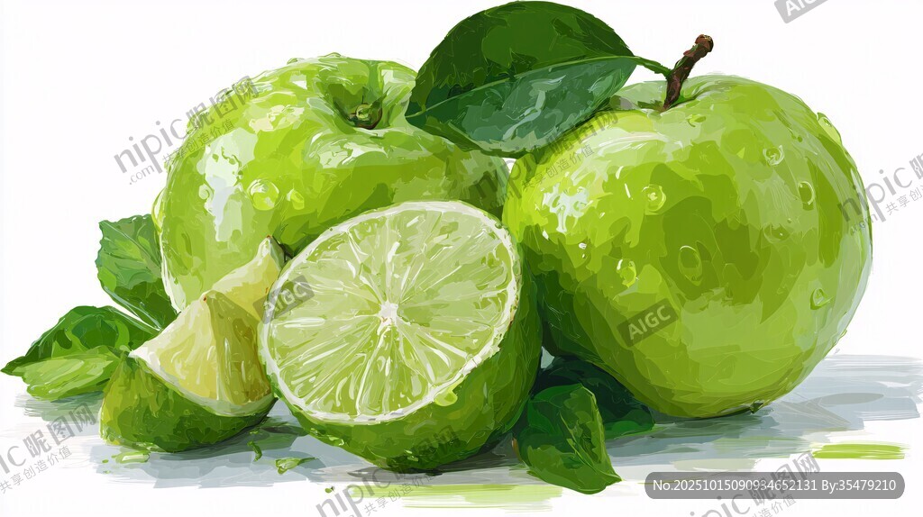 青蘋果與青檸的清新組合