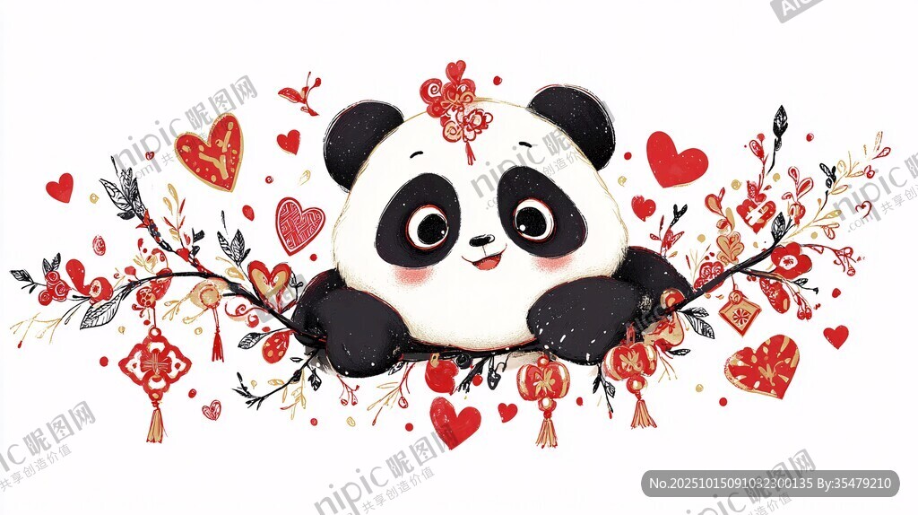 萌熊貓賀新春 喜慶滿(mǎn)滿(mǎn)