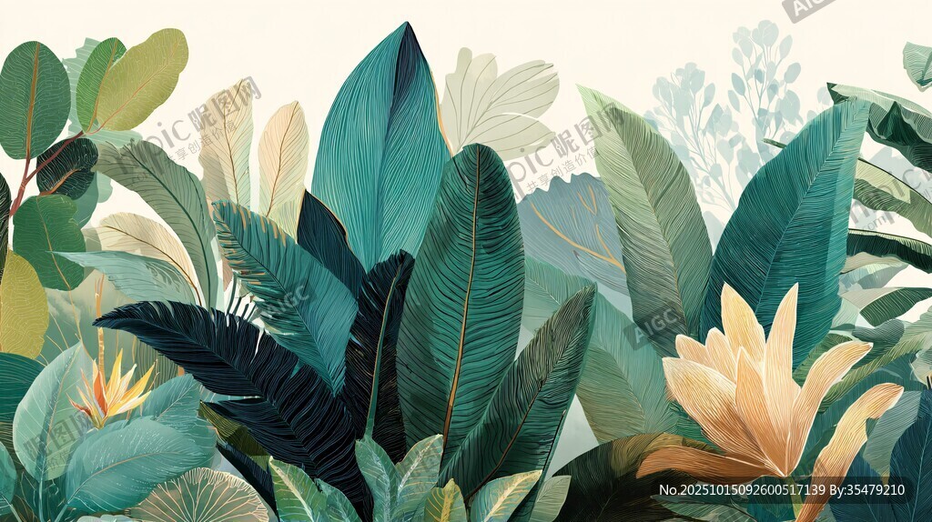 熱帶植物景觀 清新自然風