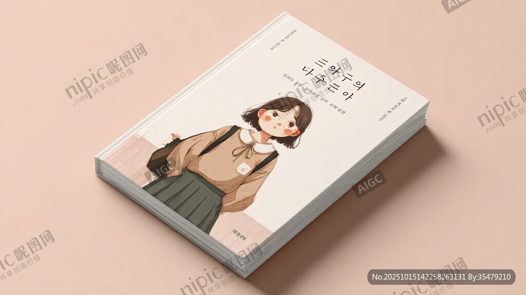 文藝女孩主題書籍封面設(shè)計(jì)