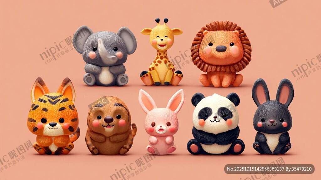 可愛動物玩偶集合