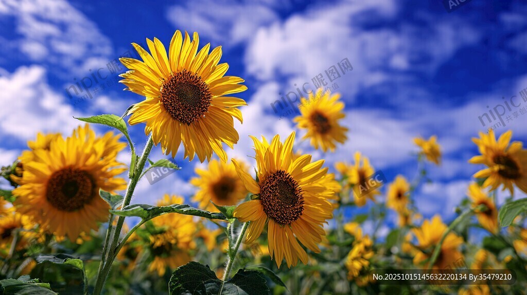 陽光下的向日葵花海