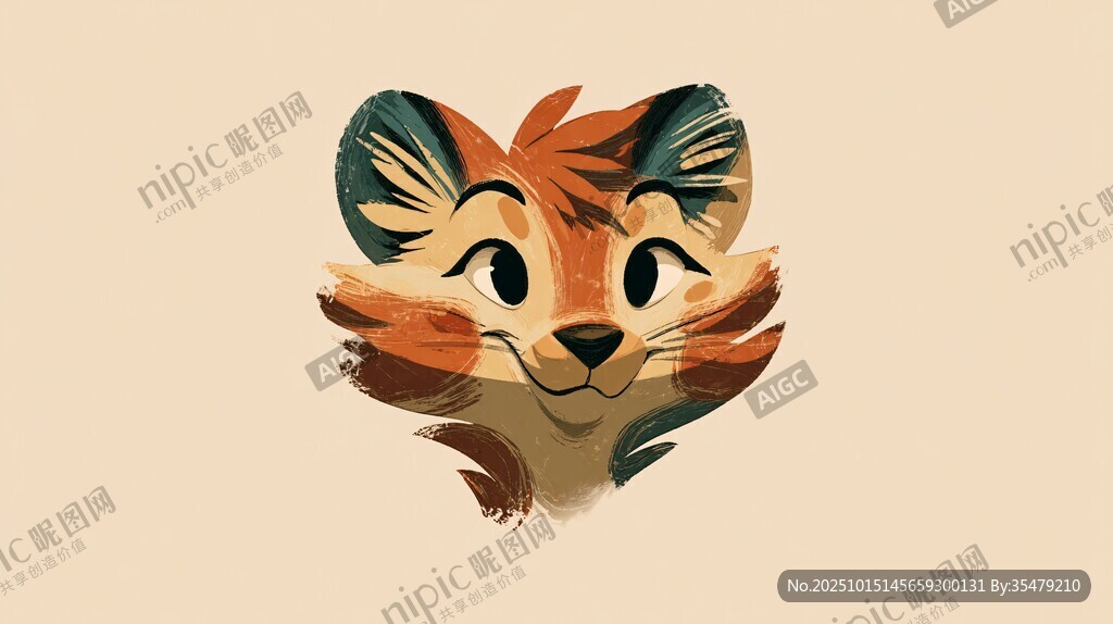 卡通風(fēng)格的可愛狐貍頭像