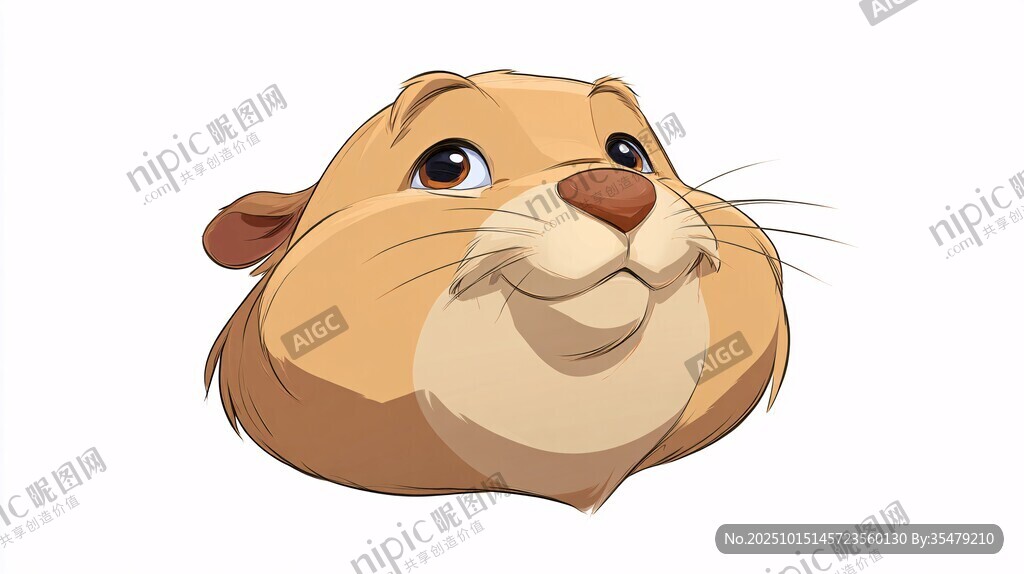 可愛卡通土撥鼠頭像