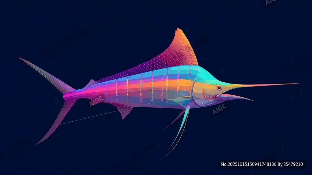 夢幻彩光劍魚