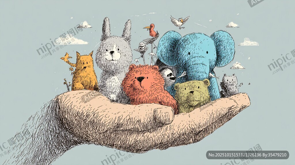 掌心的萌趣動(dòng)物小世界