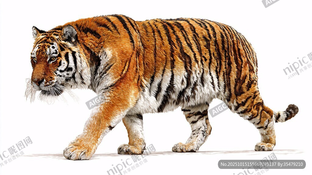 行走的斑斕猛虎