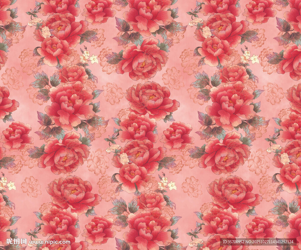 粉色花卉圖案背景紋理