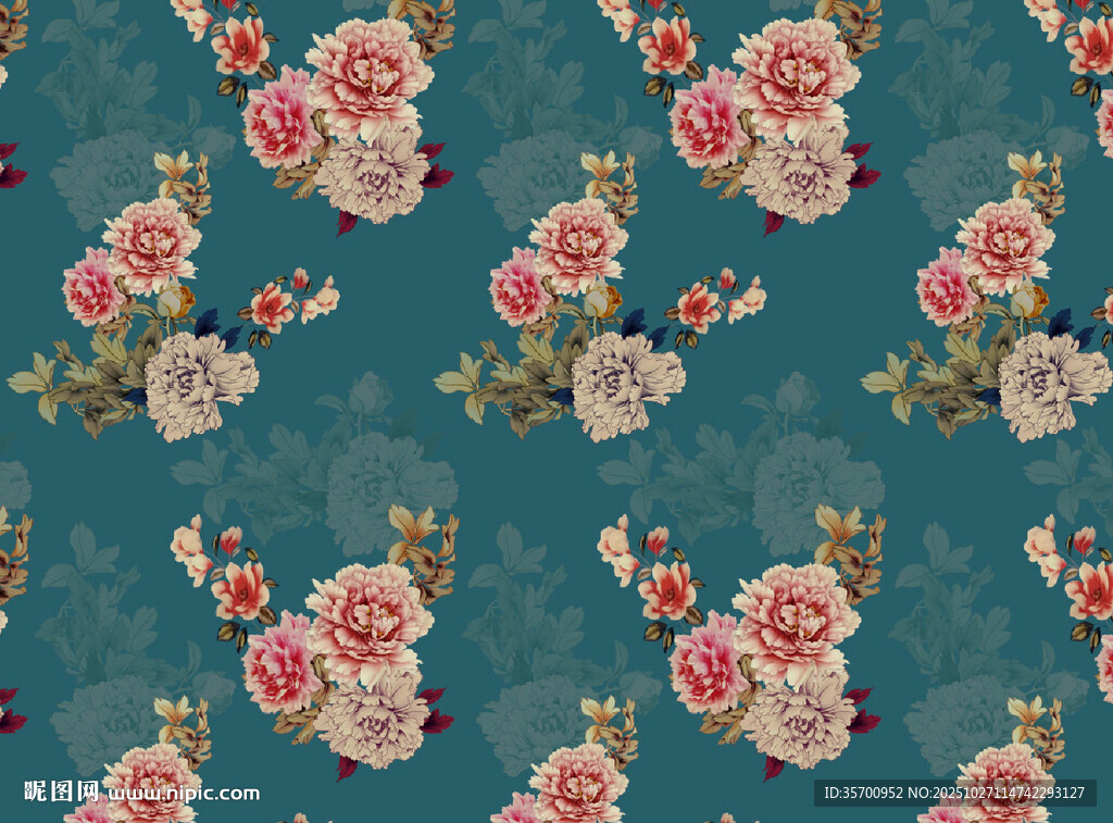 復(fù)古花卉圖案背景