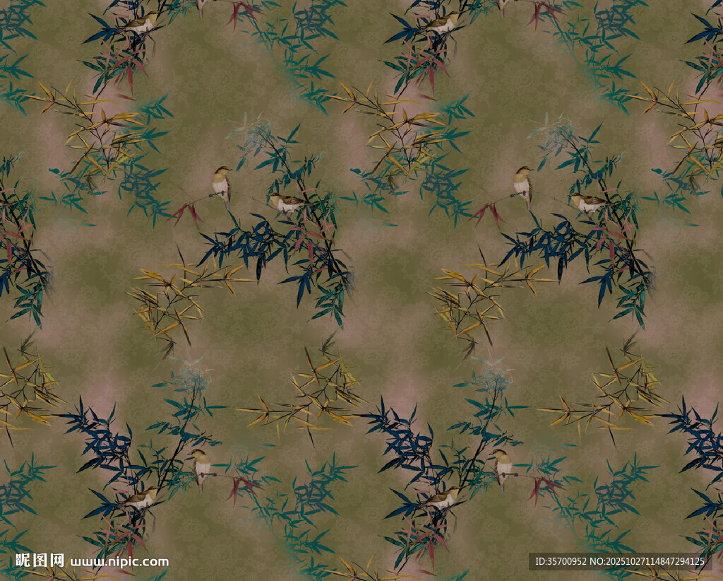 復(fù)古花卉圖案紋理背景