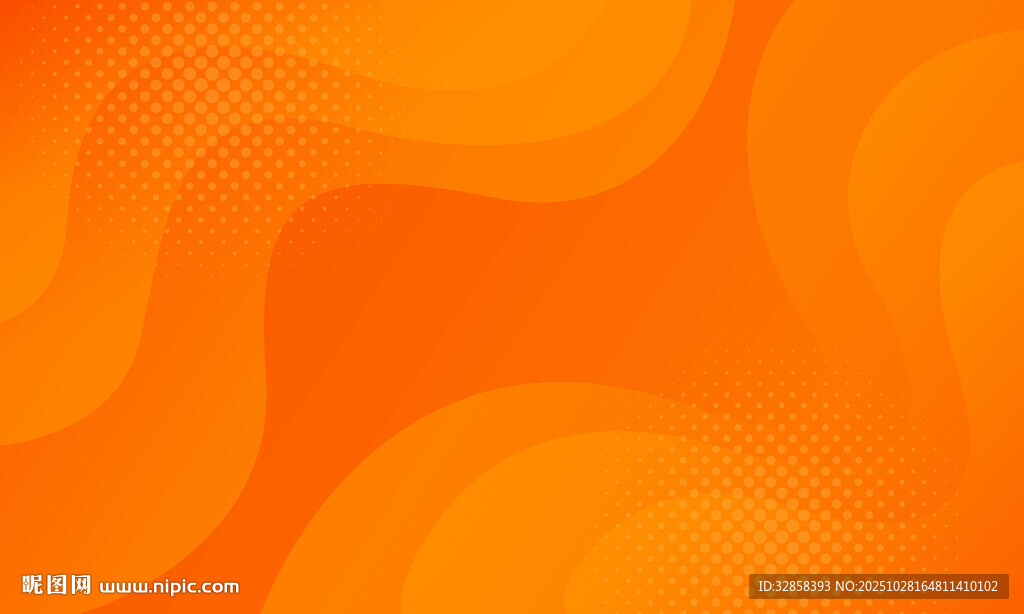 橙色漸變波浪抽象背景圖