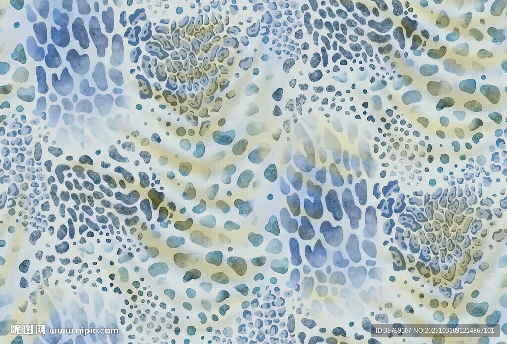 藍白豹紋風抽象圖案紋理