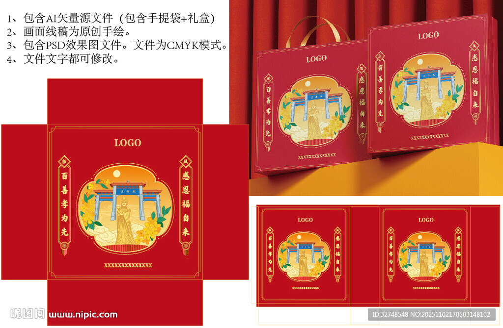 中山東鳳孖水天后宮手提袋禮盒