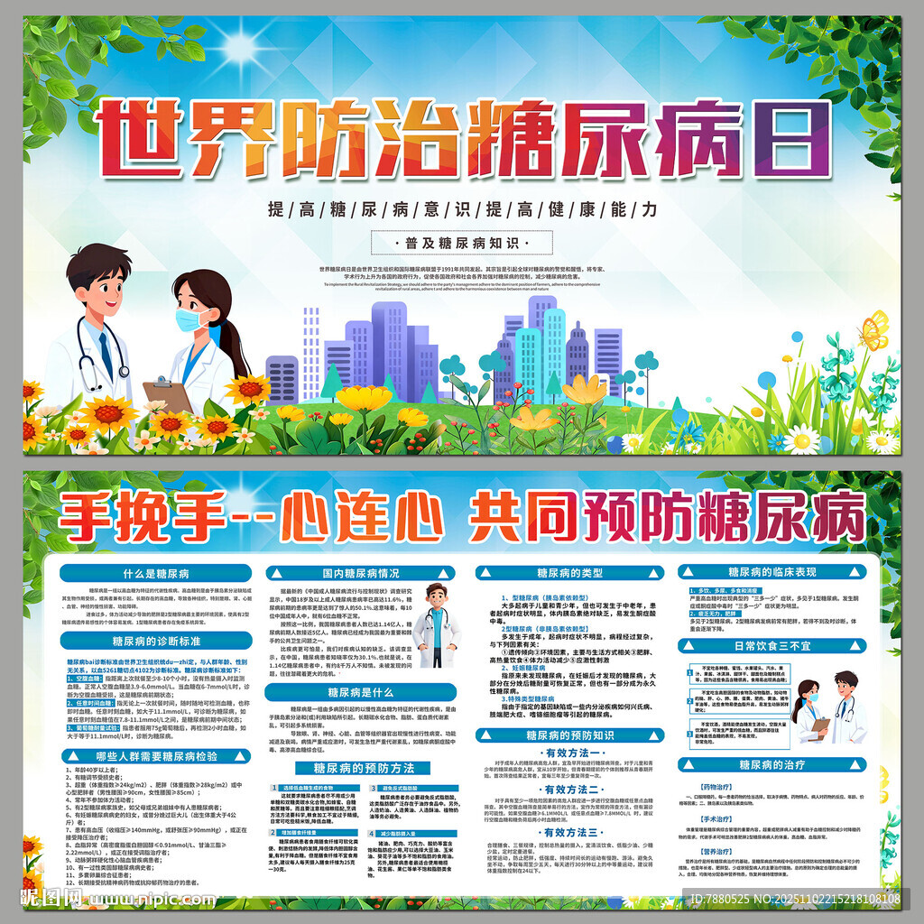 世界防治糖尿病日宣傳海報(bào)