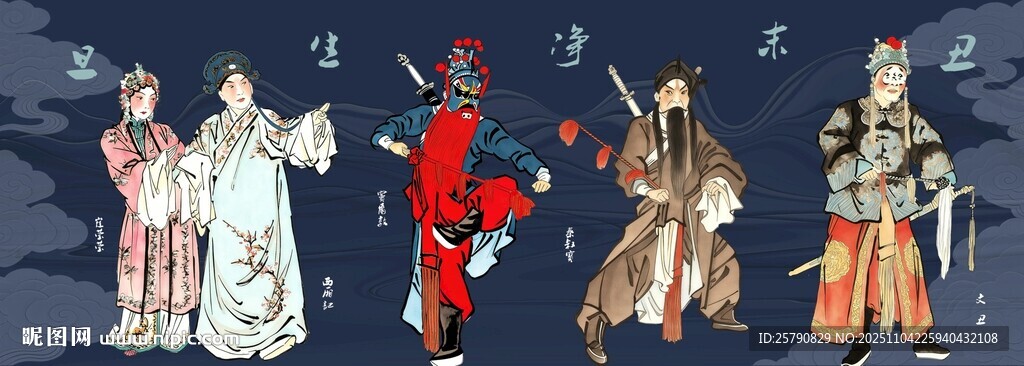 京劇扮相生旦凈末丑