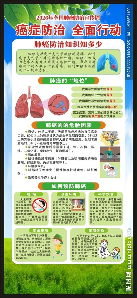 全國(guó)腫瘤防治宣傳周展架