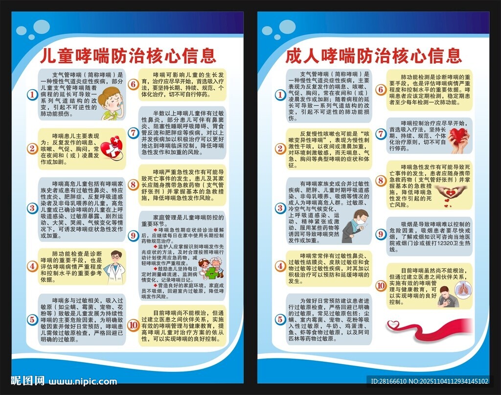 世界哮喘日展板