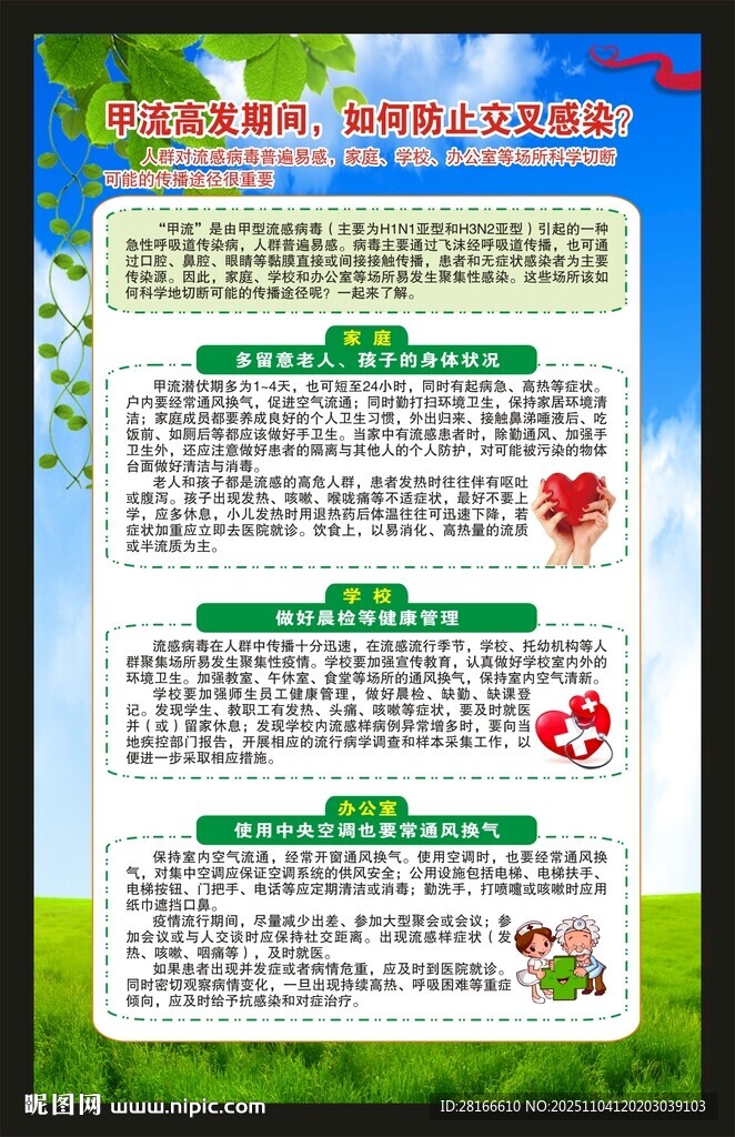 預防甲型流感知識海報