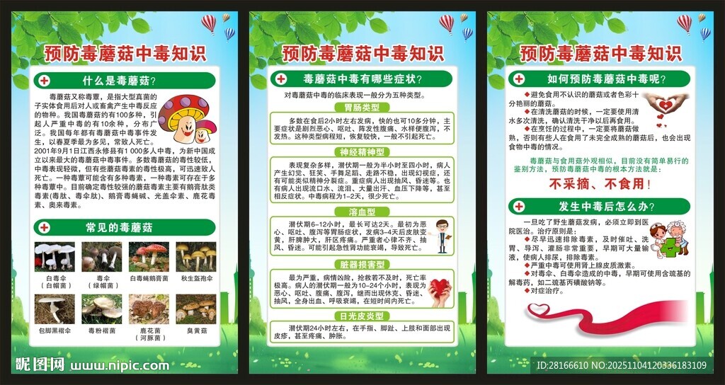 預(yù)防毒蘑菇中毒知識展板