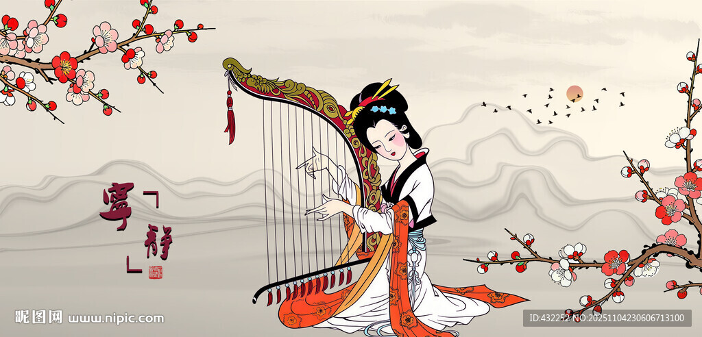 古風(fēng)佳人仕女圖