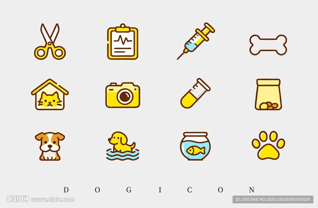 寵物相關(guān)圖標(biāo)集合