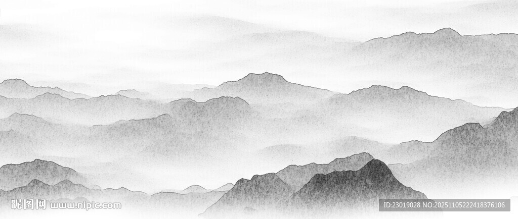 水墨山水意境圖