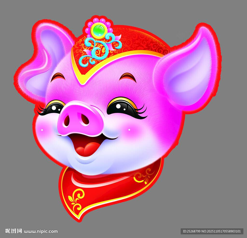 卡通可愛生肖豬