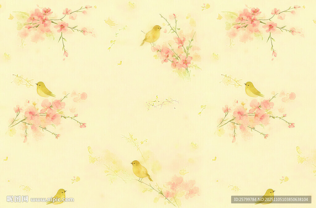 花鳥中式風(fēng)背景圖