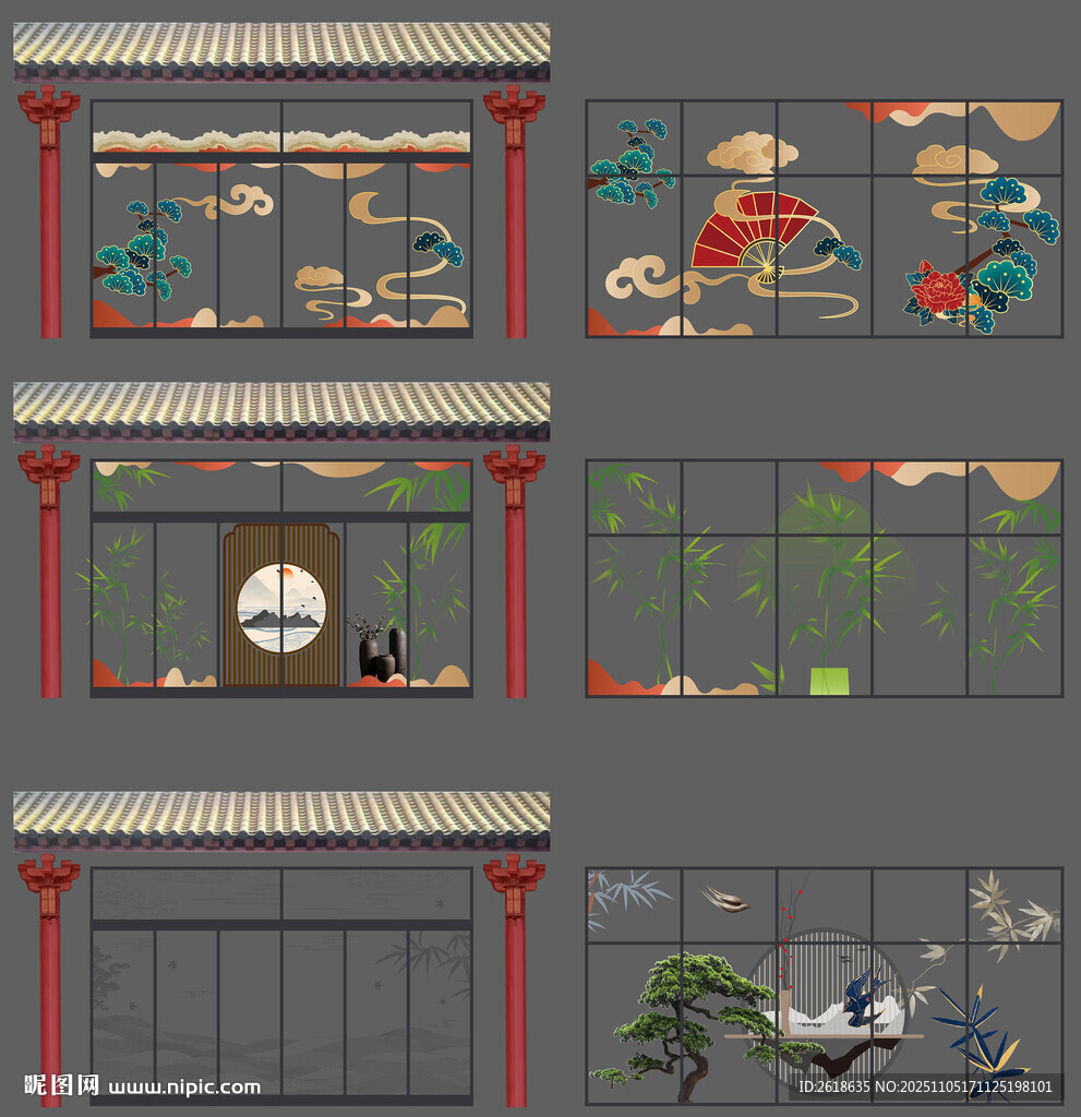 高級(jí)感中式櫥窗玻璃貼