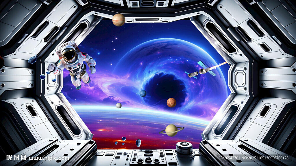 未來科幻宇宙空間站