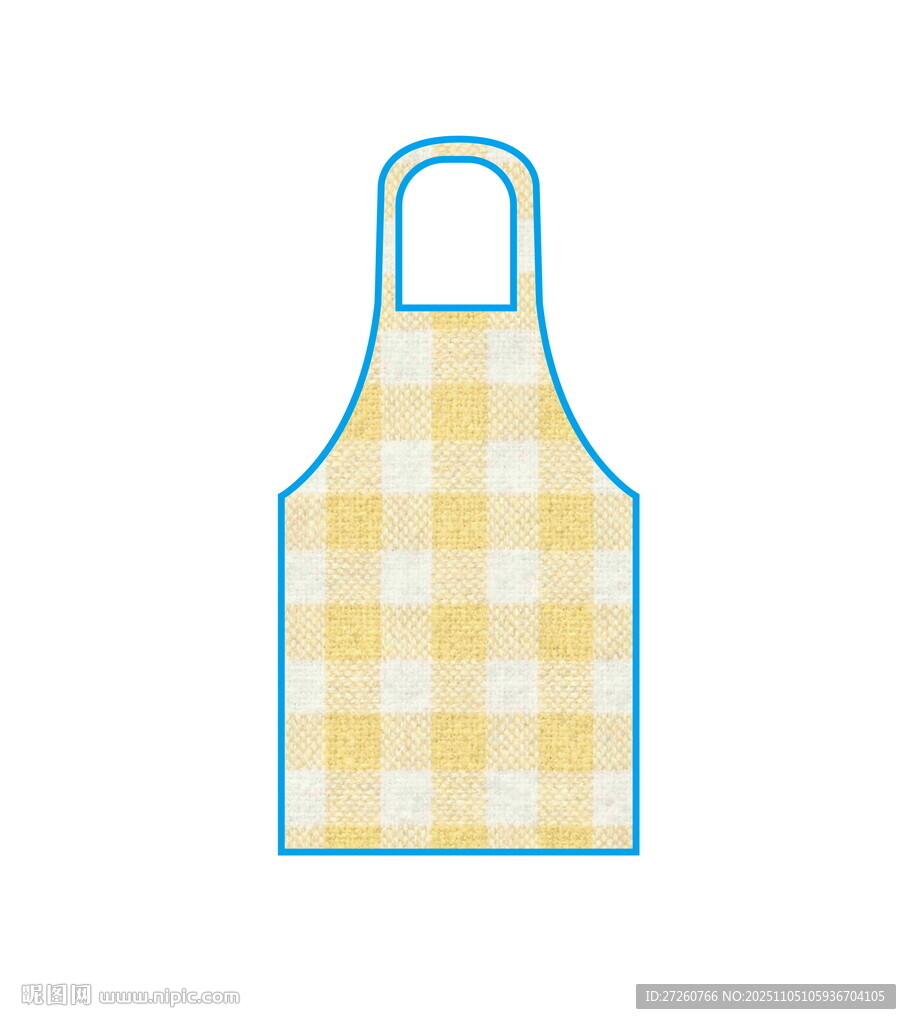 簡(jiǎn)約格子圍裙插畫