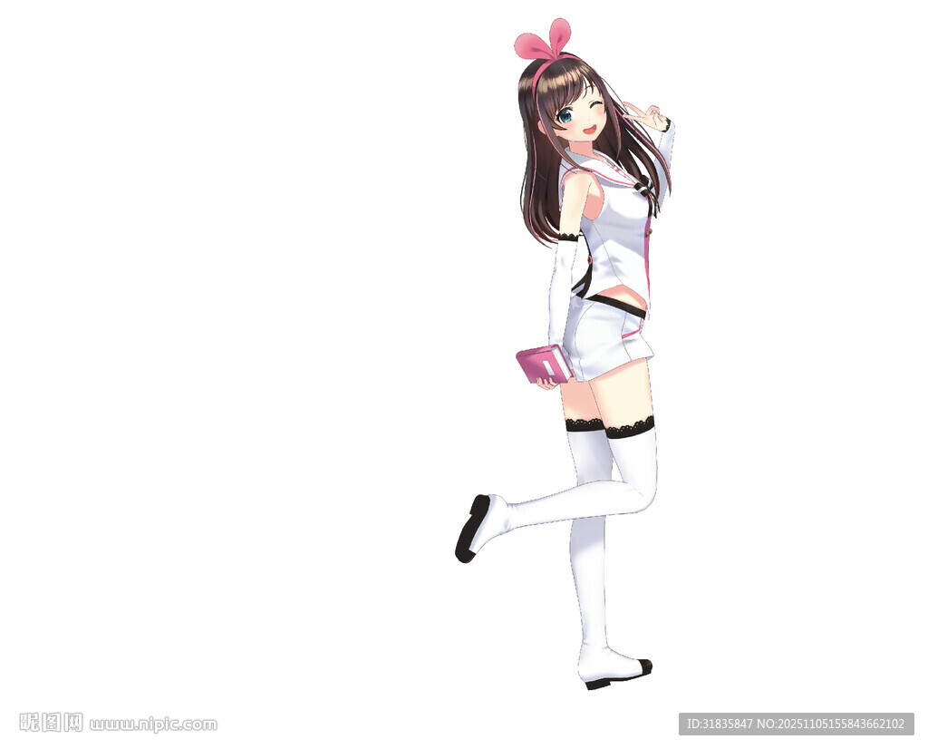 可愛二次元少女舞蹈姿態(tài)