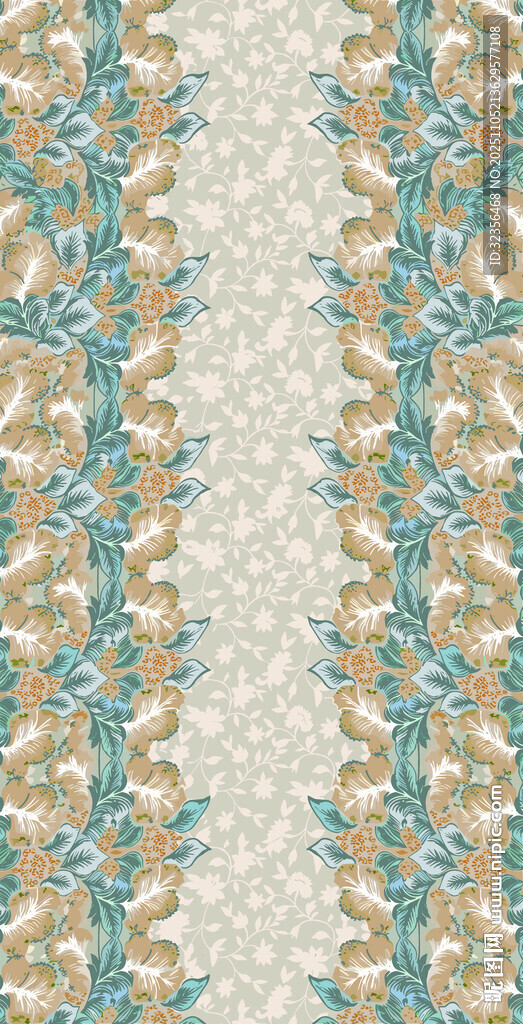 藍(lán)白相間幾何花紋圖案